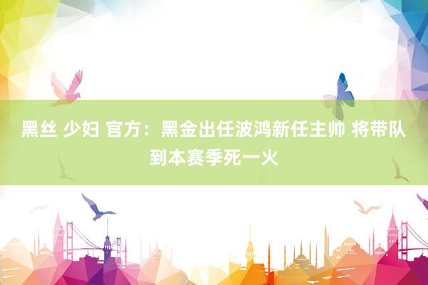 黑丝 少妇 官方:黑金出任波鸿新任主帅 将带队到本赛季死一火