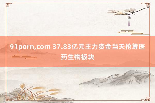 91porn，com 37.83亿元主力资金当天抢筹医药生物板块