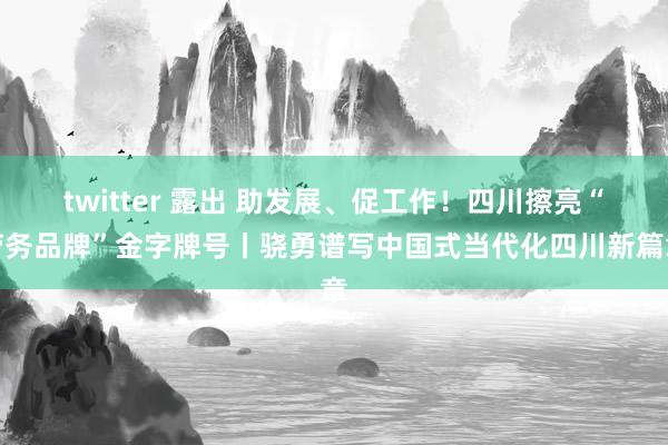 twitter 露出 助发展、促工作！四川擦亮“劳务品牌”金字牌号丨骁勇谱写中国式当代化四川新篇章