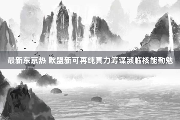 最新东京热 欧盟新可再纯真力筹谋濒临核能勤勉