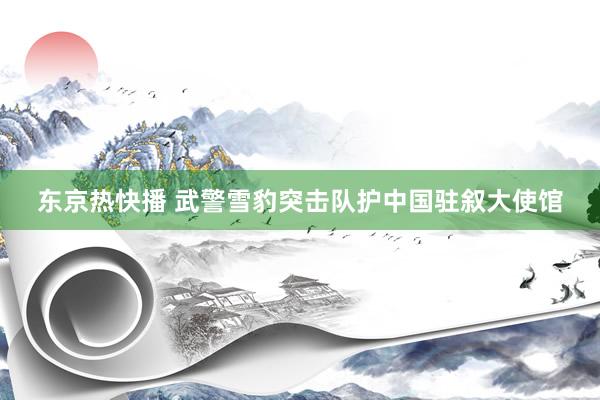 东京热快播 武警雪豹突击队护中国驻叙大使馆