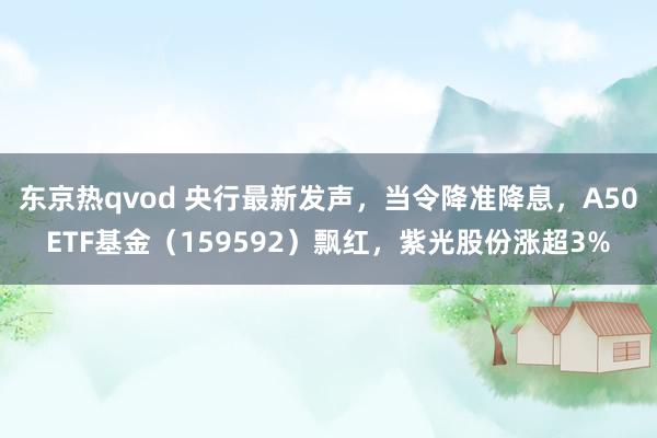 东京热qvod 央行最新发声，当令降准降息，A50ETF基金（159592）飘红，紫光股份涨超3%