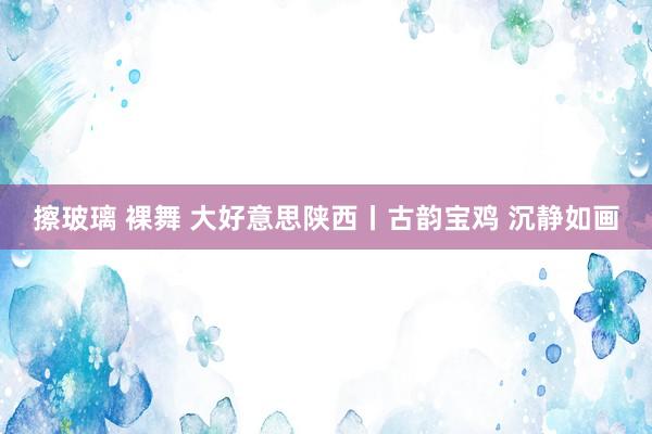 擦玻璃 裸舞 大好意思陕西丨古韵宝鸡 沉静如画