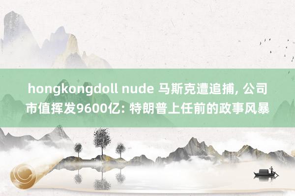 hongkongdoll nude 马斯克遭追捕， 公司市值挥发9600亿: 特朗普上任前的政事风暴
