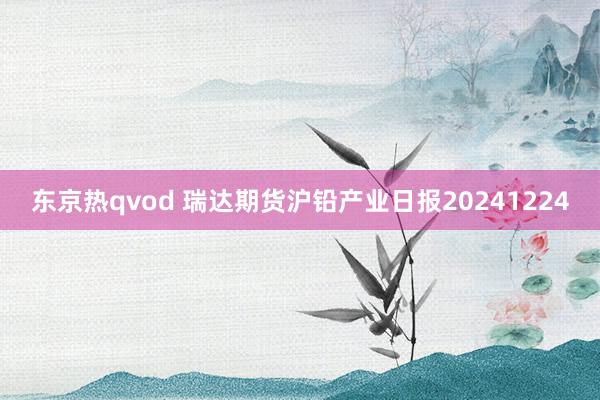 东京热qvod 瑞达期货沪铅产业日报20241224