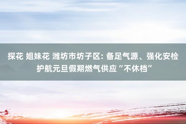 探花 姐妹花 潍坊市坊子区: 备足气源、强化安检 护航元旦假期燃气供应“不休档”