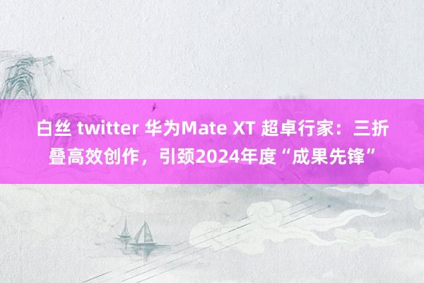 白丝 twitter 华为Mate XT 超卓行家：三折叠高效创作，引颈2024年度“成果先锋”