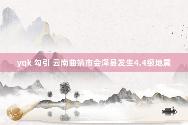 yqk 勾引 云南曲靖市会泽县发生4.4级地震