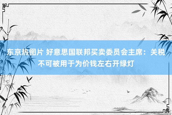 东京热图片 好意思国联邦买卖委员会主席：关税不可被用于为价钱左右开绿灯