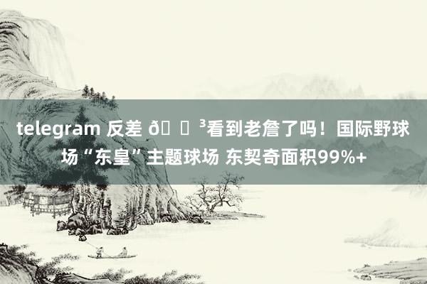 telegram 反差 😳看到老詹了吗！国际野球场“东皇”主题球场 东契奇面积99%+