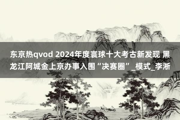 东京热qvod 2024年度寰球十大考古新发现 黑龙江阿城金上京办事入围“决赛圈”_模式_李淅