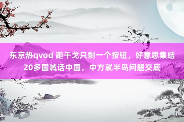 东京热qvod 距干戈只剩一个按钮，好意思集结20多国喊话中国，中方就半岛问题交底