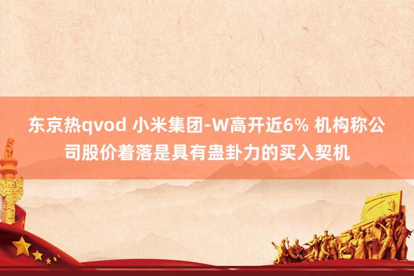 东京热qvod 小米集团-W高开近6% 机构称公司股价着落是具有蛊卦力的买入契机