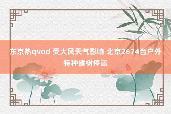 东京热qvod 受大风天气影响 北京2674台户外特种建树停运