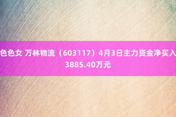 色色女 万林物流（603117）4月3日主力资金净买入3885.40万元