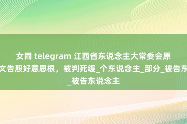 女同 telegram 江西省东说念主大常委会原党组副文告殷好意思根，被判死缓_个东说念主_部分_被告东说念主