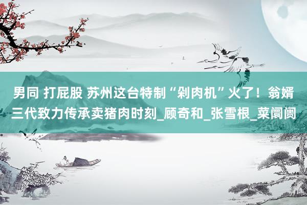 男同 打屁股 苏州这台特制“剁肉机”火了！翁婿三代致力传承卖猪肉时刻_顾奇和_张雪根_菜阛阓