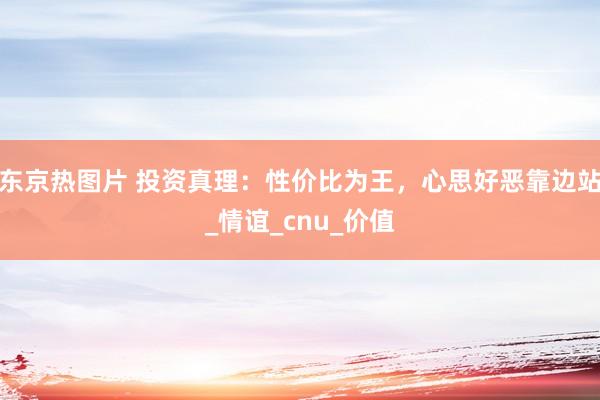 东京热图片 投资真理：性价比为王，心思好恶靠边站_情谊_cnu_价值