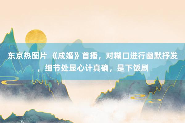 东京热图片 《成婚》首播，对糊口进行幽默抒发，细节处显心计真确，是下饭剧