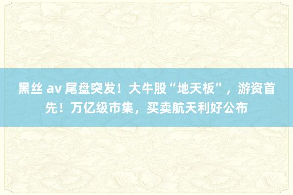 黑丝 av 尾盘突发！大牛股“地天板”，游资首先！万亿级市集，买卖航天利好公布