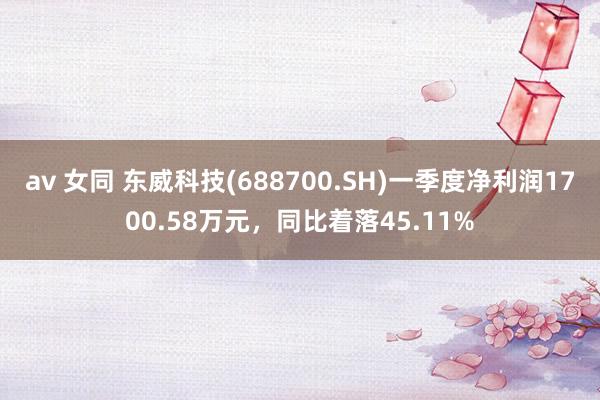 av 女同 东威科技(688700.SH)一季度净利润1700.58万元，同比着落45.11%